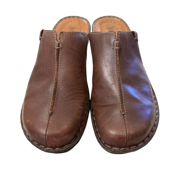 Josef Seibel Women's Brown Leather Slide Clogs Mules 40 - Picture 4 of 6